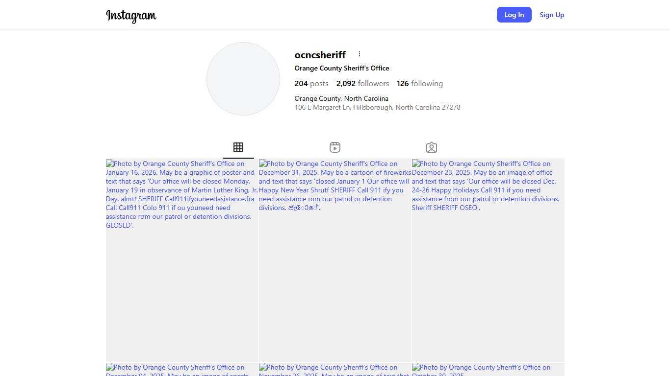 Orange County Sheriff's Office (@ocncsheriff) • Instagram photos and videos