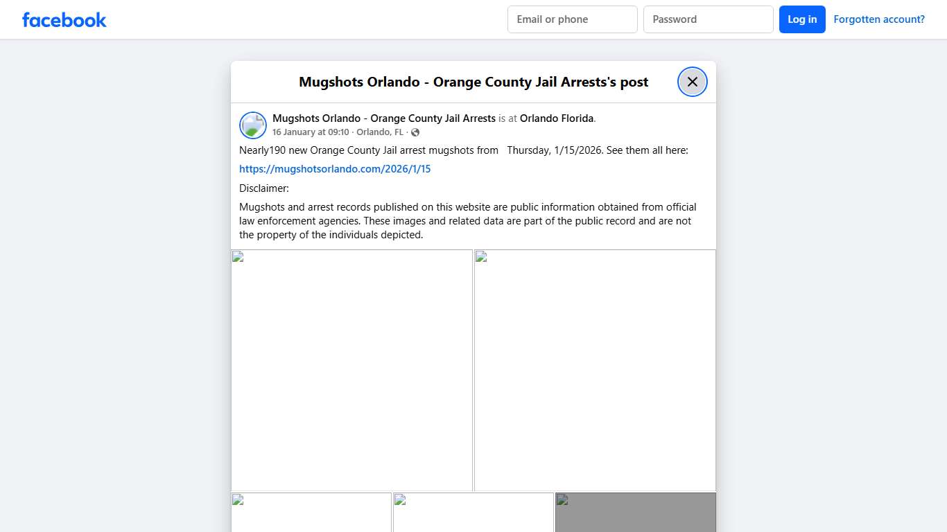 Nearly190... - Mugshots Orlando - Orange County Jail Arrests Facebook